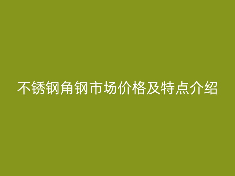 不銹鋼角鋼市場價格及特點(diǎn)介紹